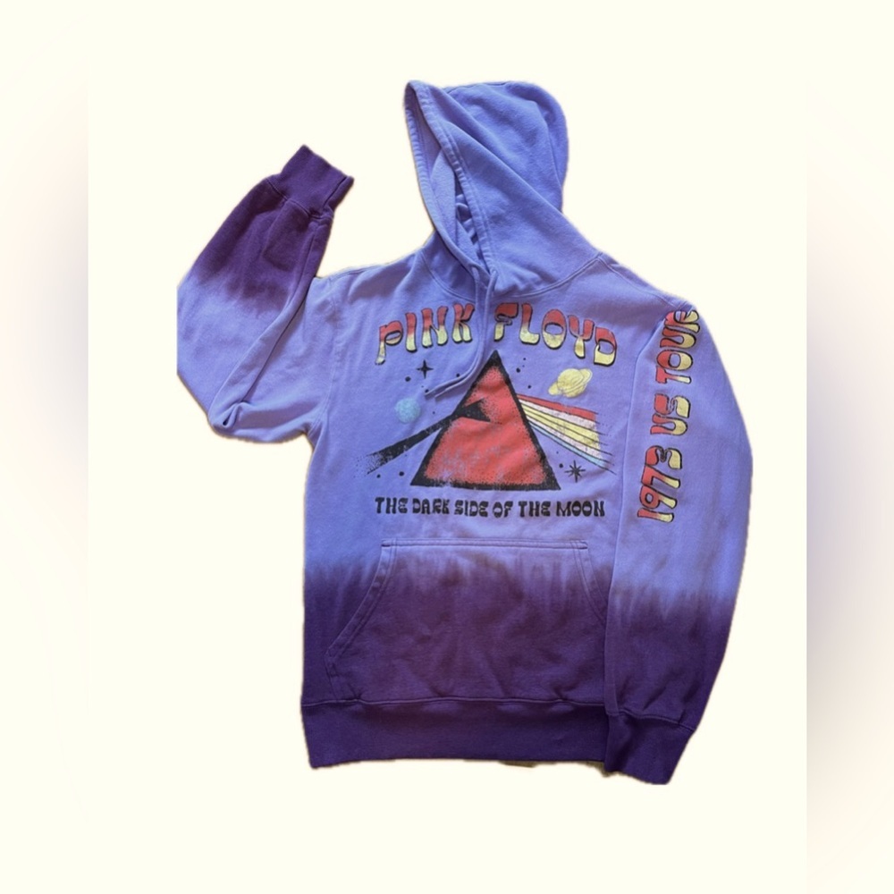 Pink Floyd Dark Side Of The Moon Purple Ombre Hoodie SZ Small